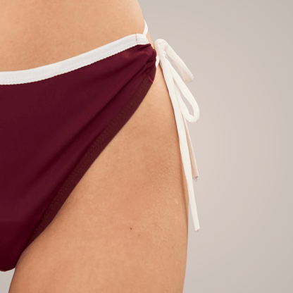 Periodenbikini Set „Lily“ burgund - 3x Pantys + Top