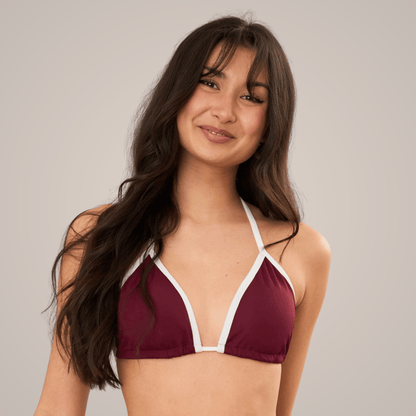 Periodenbikini Top „Lily“ burgund