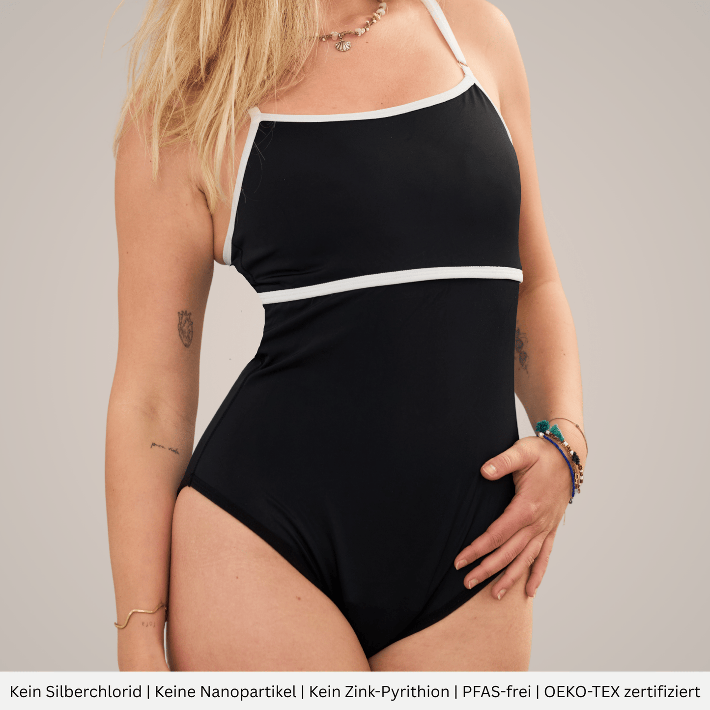 Periodenbadeanzug „Jasmine“ schwarz