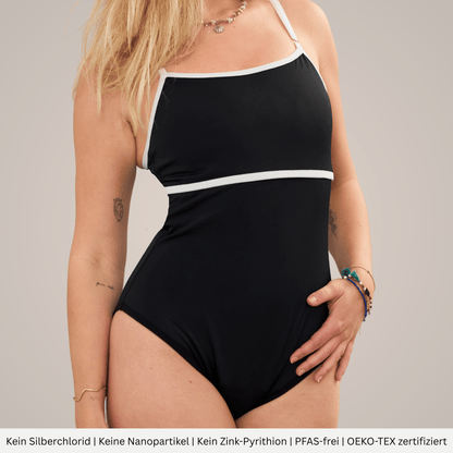 Periodenbadeanzug „Jasmine“ schwarz
