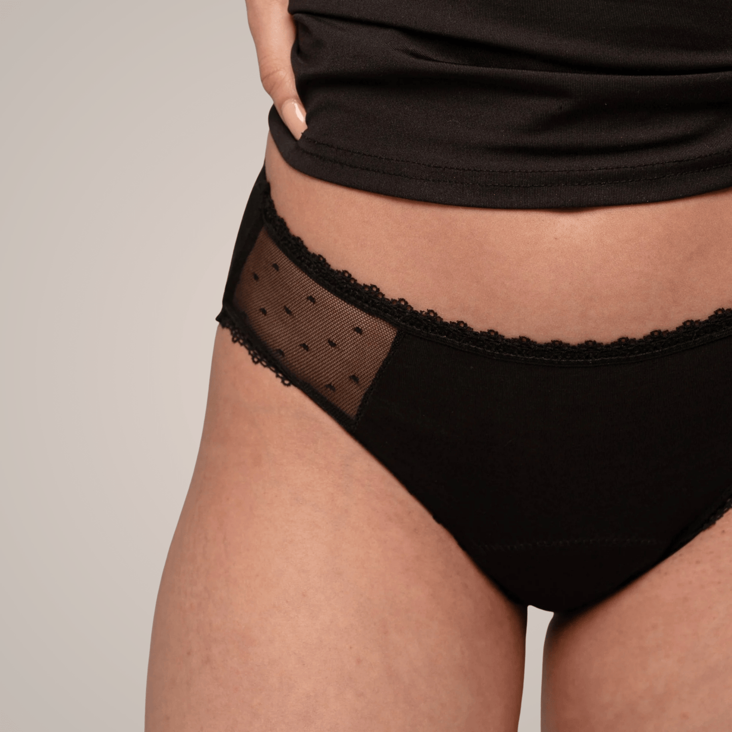 Calendula - highleg Periodenslip mit Spitze