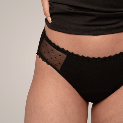 Calendula - highleg Periodenslip mit Spitze