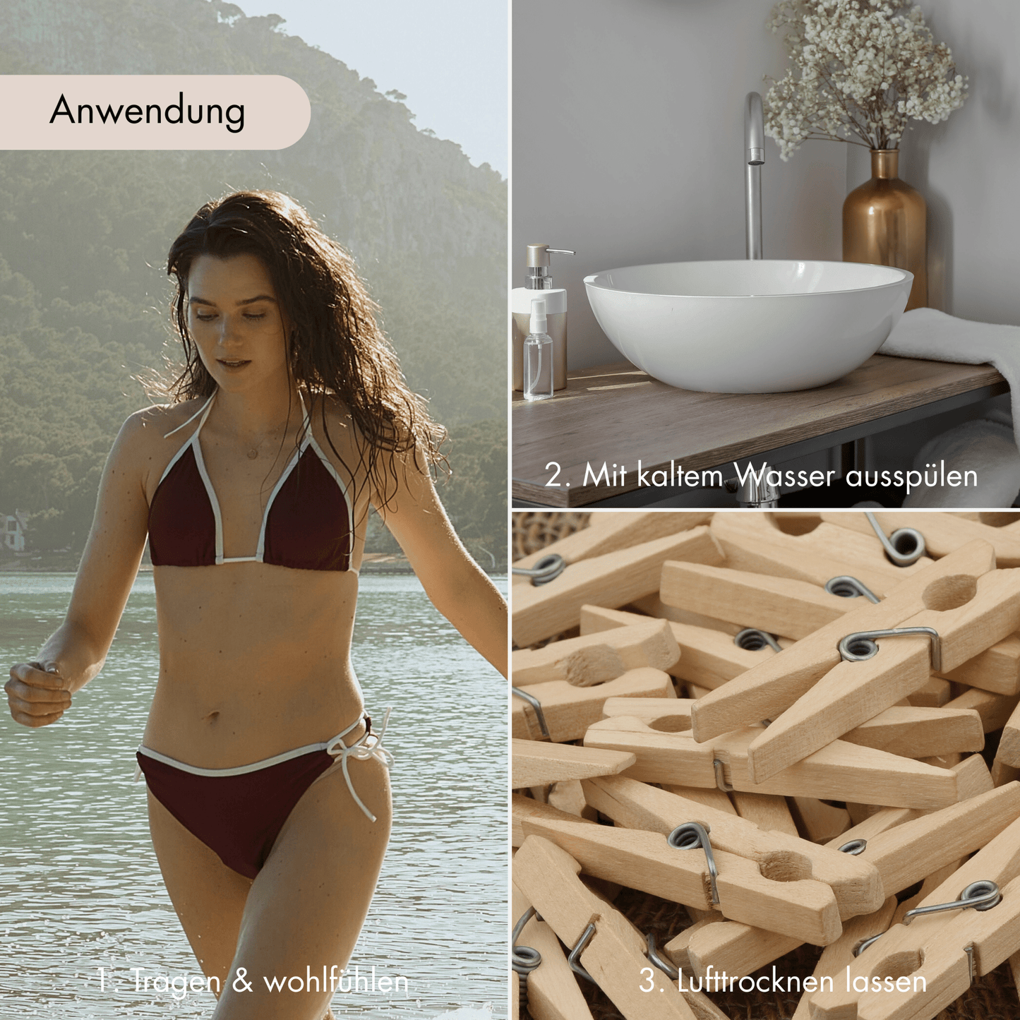 Periodenbikini Panty „Lily“ burgund