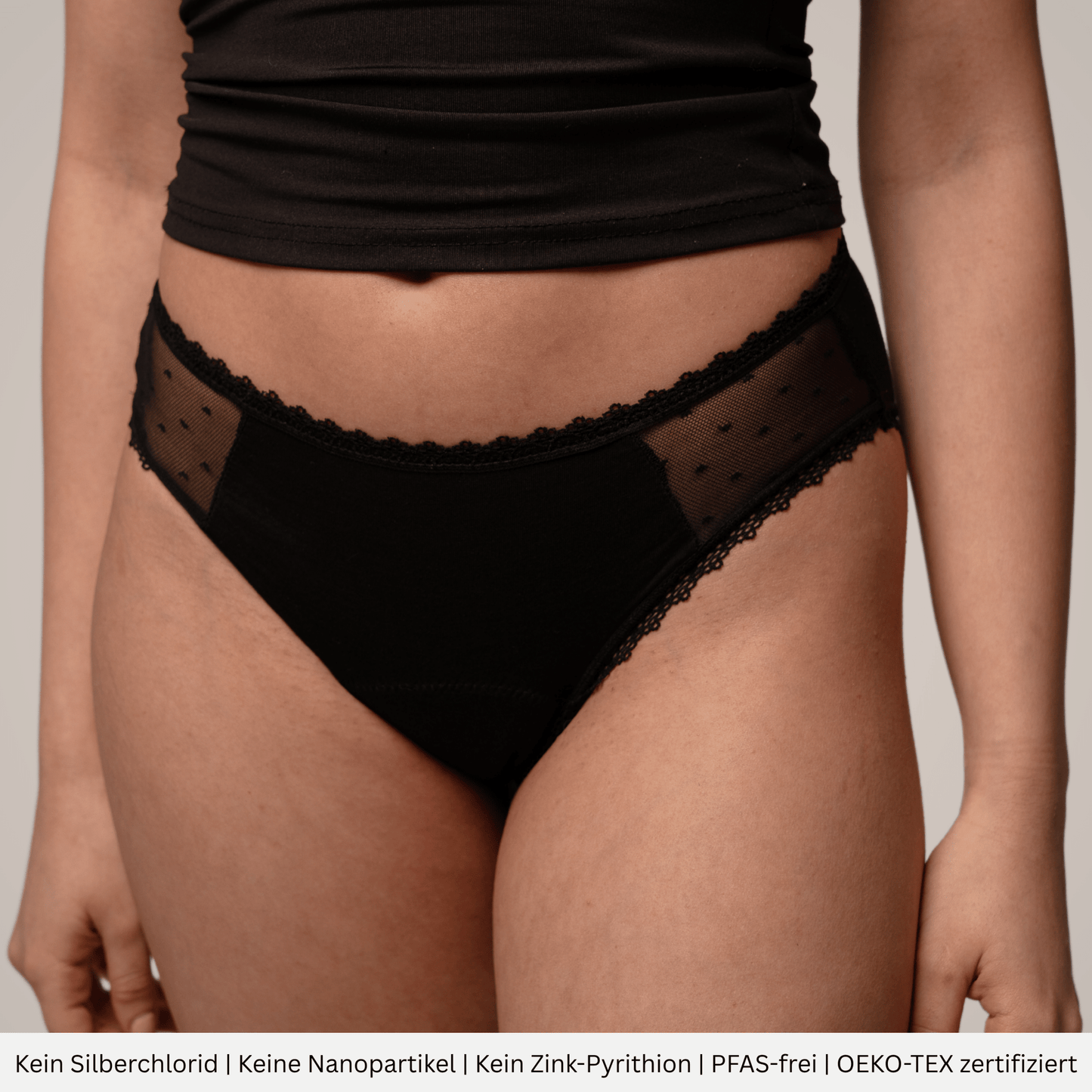 Calendula - highleg Periodenslip mit Spitze