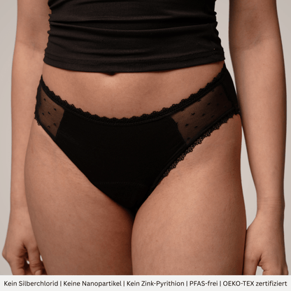 Calendula - highleg Periodenslip mit Spitze