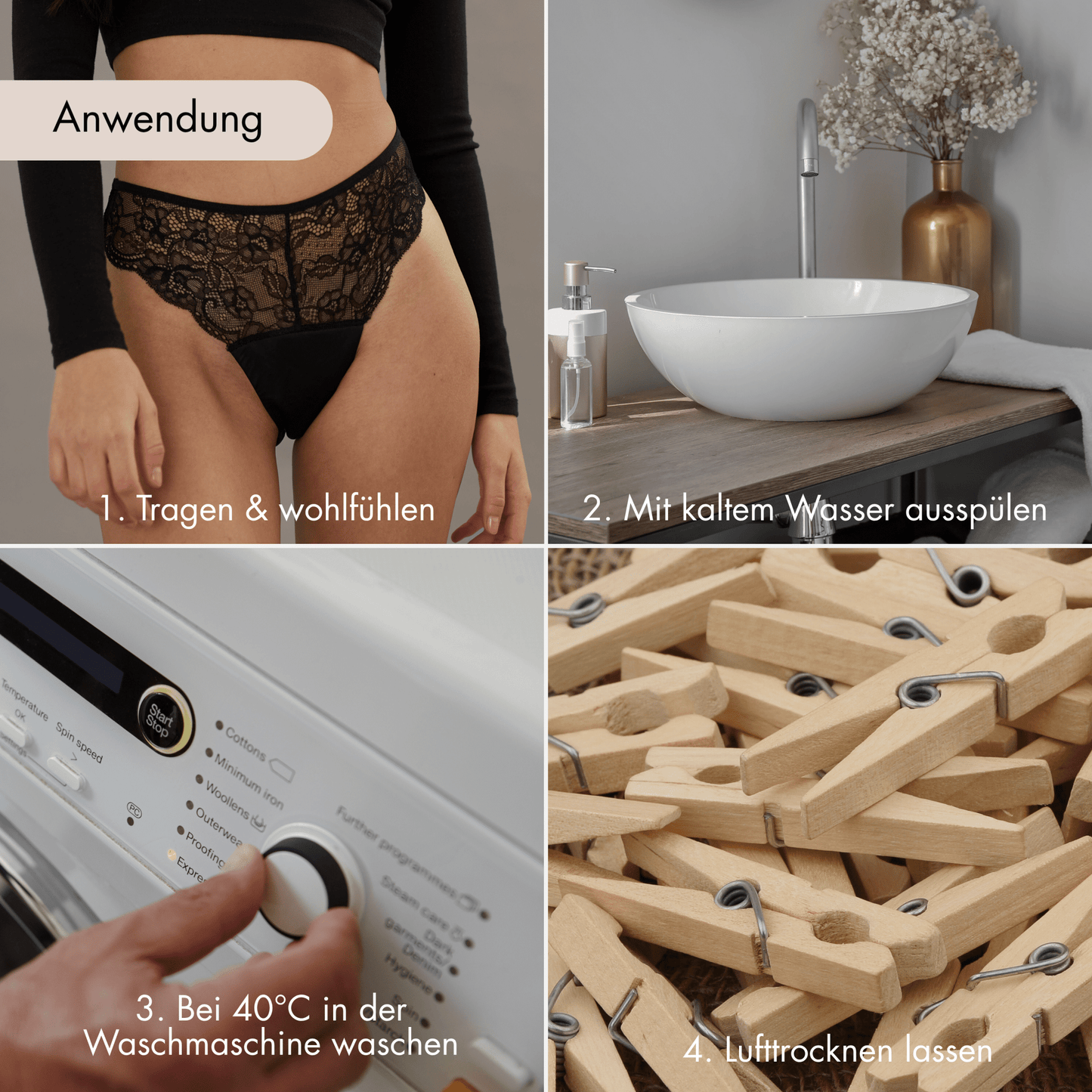 Magnolia Pro - seamless Periodenslip mit Spitze