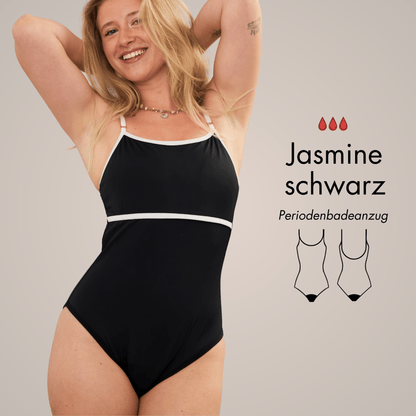 Periodenbadeanzug „Jasmine“ schwarz