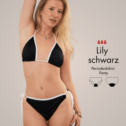 Periodenbikini Panty „Lily“ schwarz