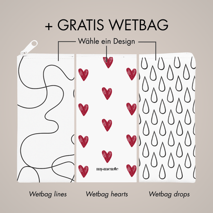 Black Deal - 4 Periodenslips + GRATIS Wetbag
