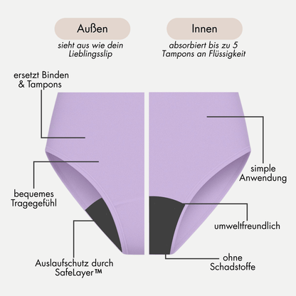 Oleander flieder - seamless Periodenslip mit hoher Saugkraft