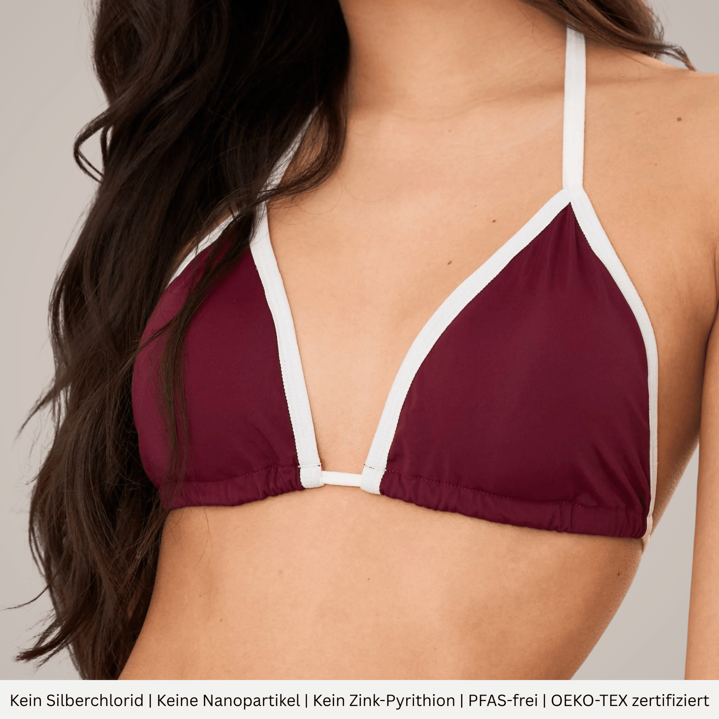 Periodenbikini Top „Lily“ burgund